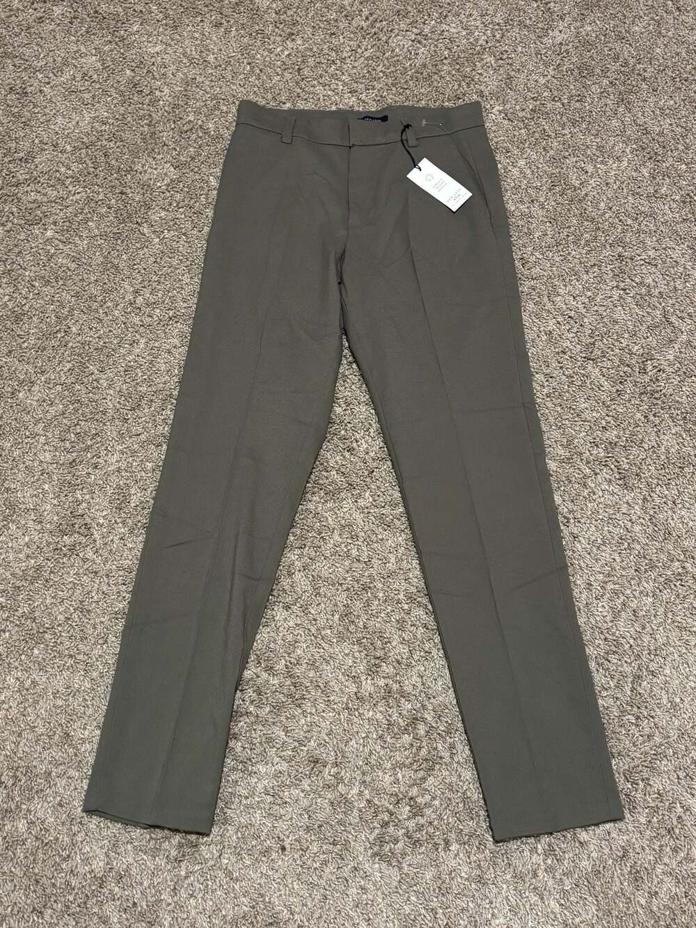 New Look Men's Olive Green Dress Trousers, Size 28R